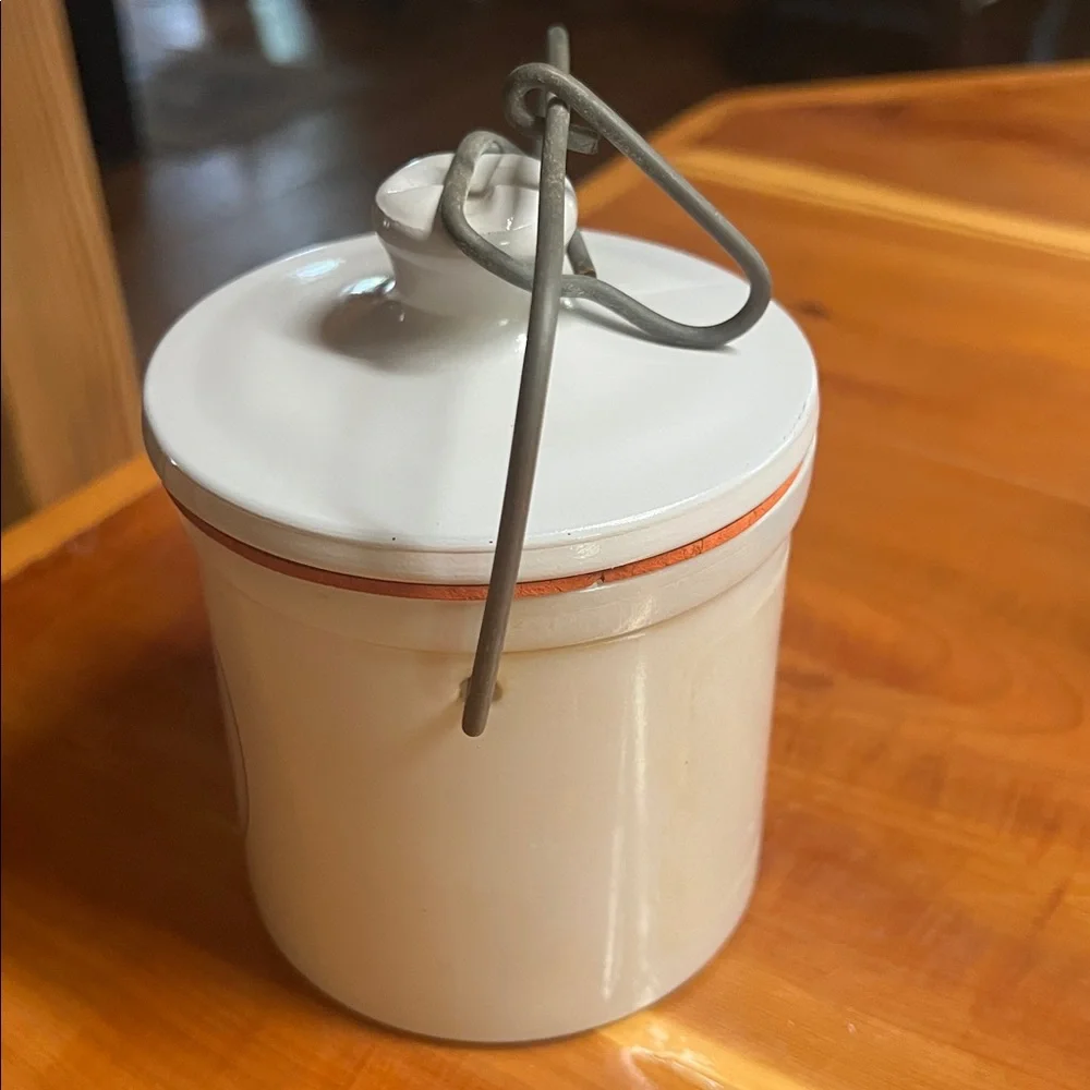 Vintage Homestead Wisconsin Dairy Cheese  Stoneware Crock Jar